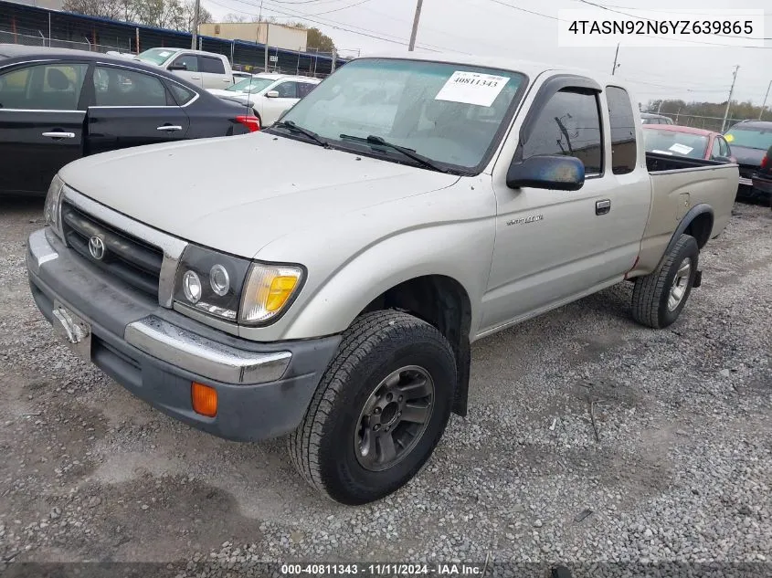 2000 Toyota Tacoma Prerunner V6 VIN: 4TASN92N6YZ639865 Lot: 40811343