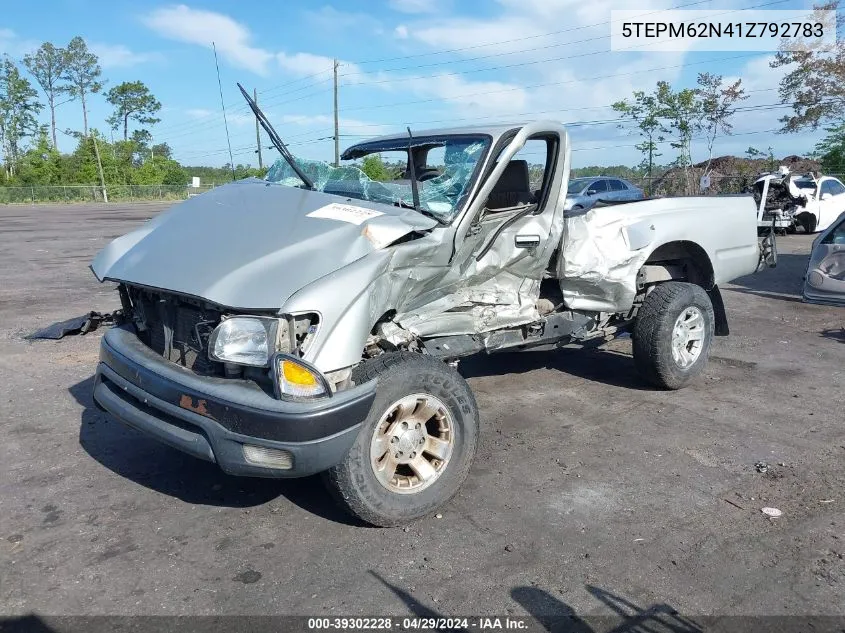 2001 Toyota Tacoma VIN: 5TEPM62N41Z792783 Lot: 39302228