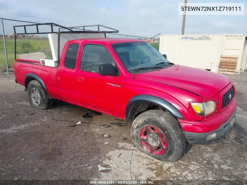 2001 Toyota Tacoma Base V6 VIN: 5TEWN72NX1Z719111 Lot: 39353391