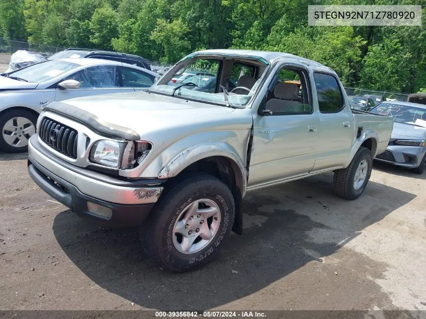 2001 Toyota Tacoma Prerunner V6 VIN: 5TEGN92N71Z780920 Lot: 39356842