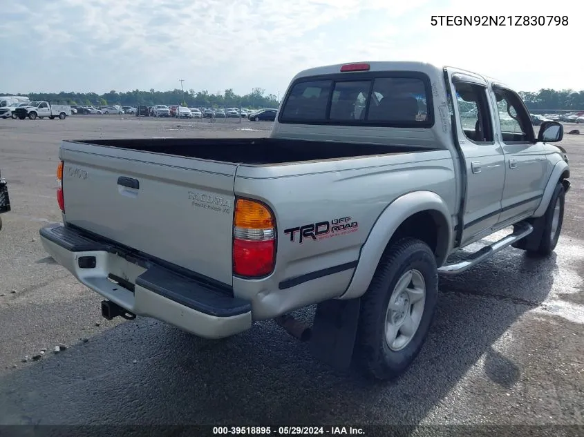 2001 Toyota Tacoma Prerunner V6 VIN: 5TEGN92N21Z830798 Lot: 39518895