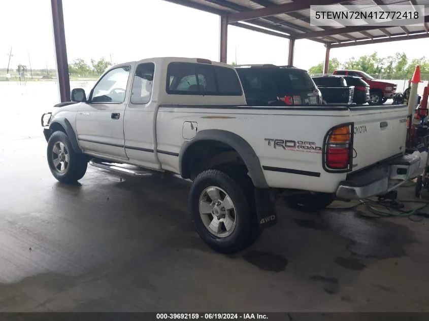 2001 Toyota Tacoma Base V6 VIN: 5TEWN72N41Z772418 Lot: 39692159