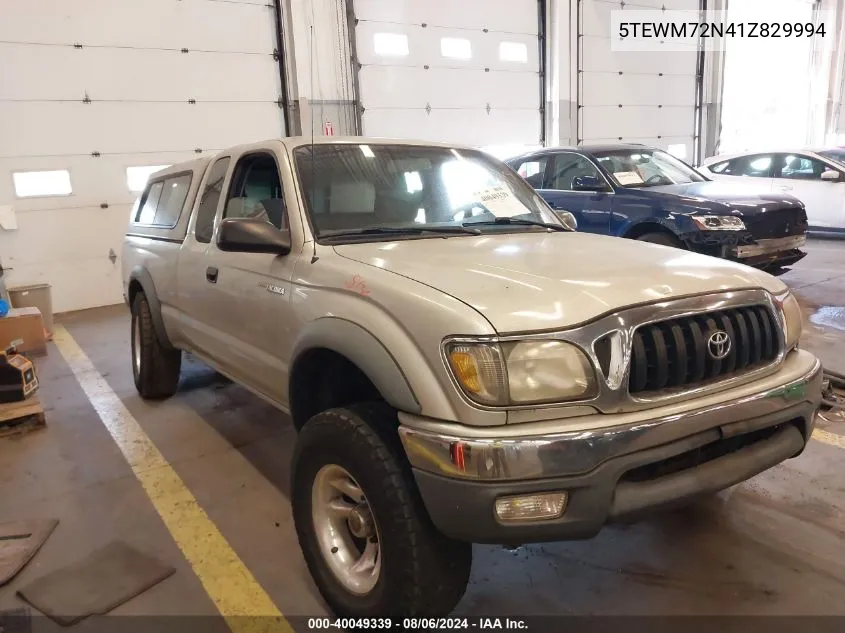 2001 Toyota Tacoma VIN: 5TEWM72N41Z829994 Lot: 40049339