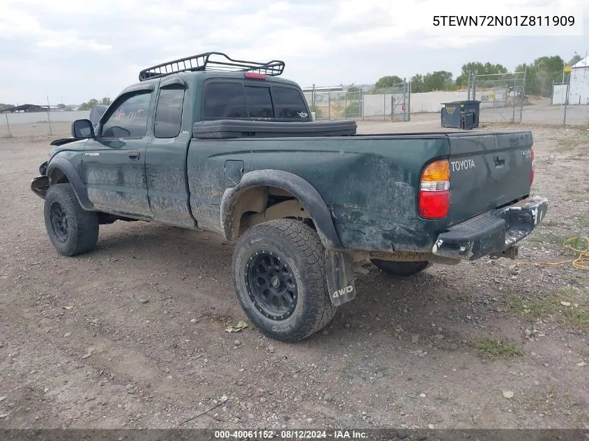 2001 Toyota Tacoma Base V6 VIN: 5TEWN72N01Z811909 Lot: 40061152