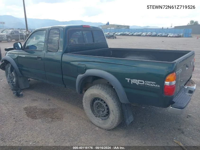 2001 Toyota Tacoma Base V6 VIN: 5TEWN72N61Z719526 Lot: 40118176