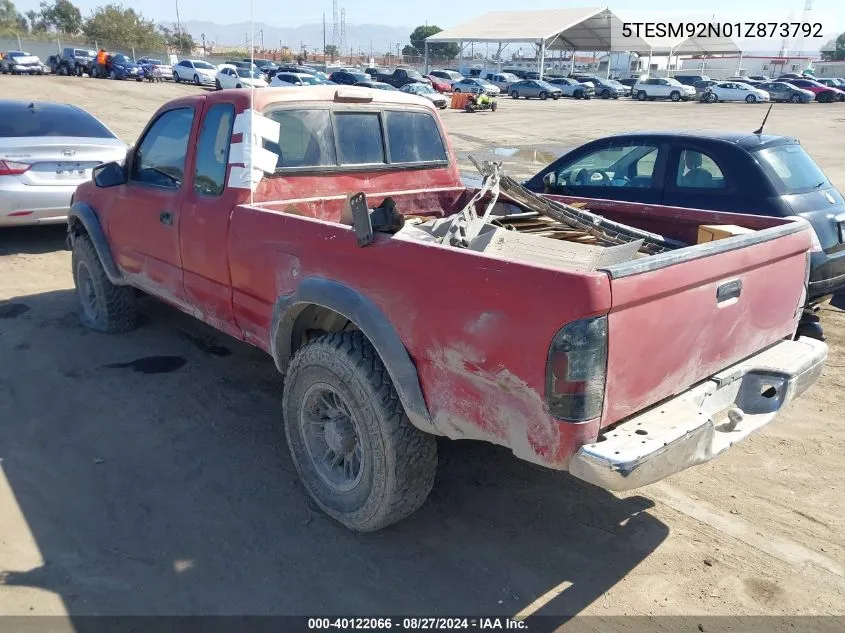 2001 Toyota Tacoma Prerunner VIN: 5TESM92N01Z873792 Lot: 40122066