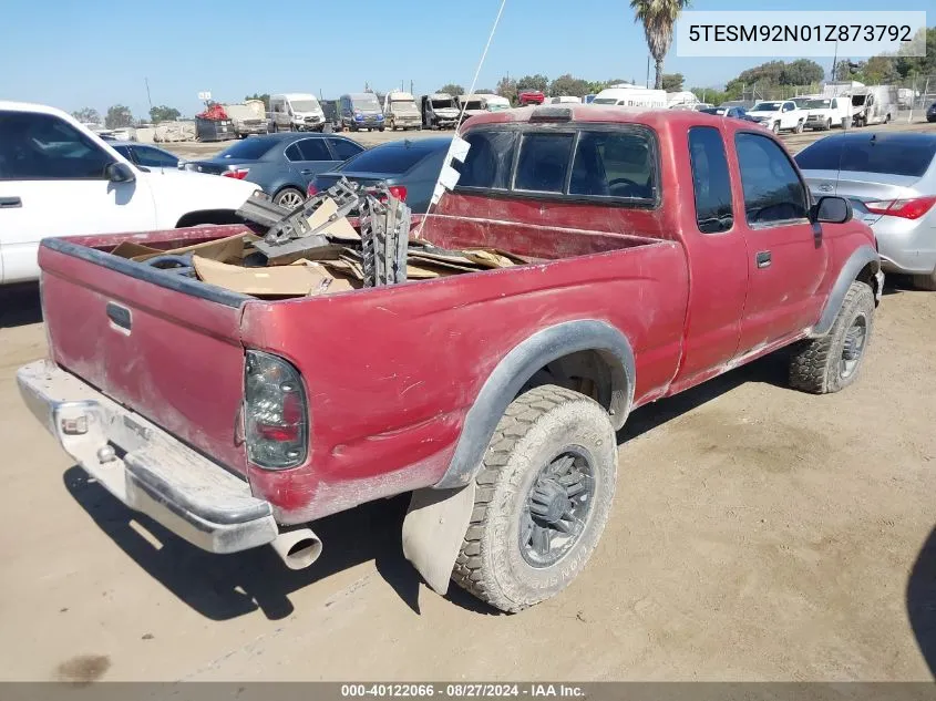 2001 Toyota Tacoma Prerunner VIN: 5TESM92N01Z873792 Lot: 40122066