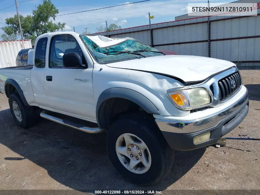 2001 Toyota Tacoma Prerunner V6 VIN: 5TESN92N11Z810911 Lot: 40122898