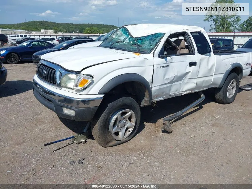 2001 Toyota Tacoma Prerunner V6 VIN: 5TESN92N11Z810911 Lot: 40122898