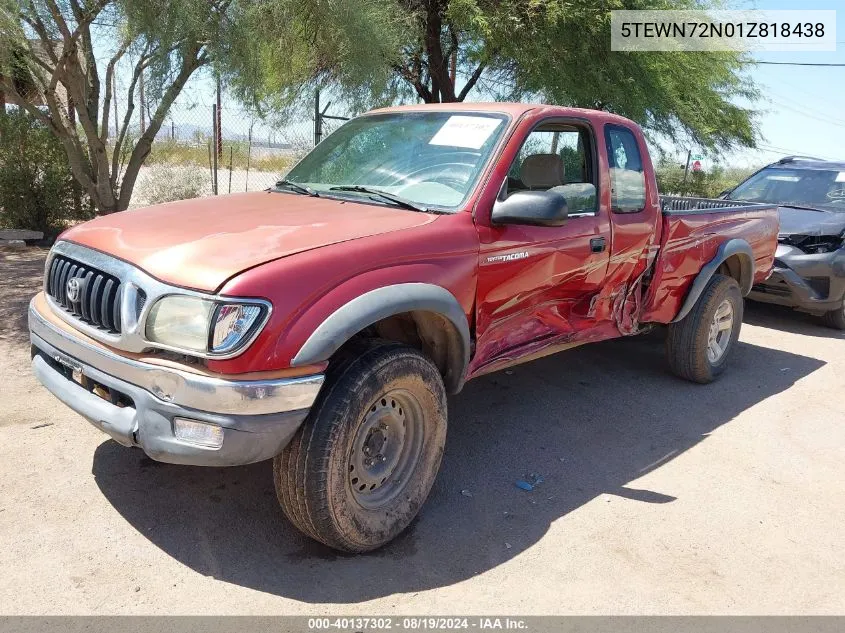 5TEWN72N01Z818438 2001 Toyota Tacoma Base V6