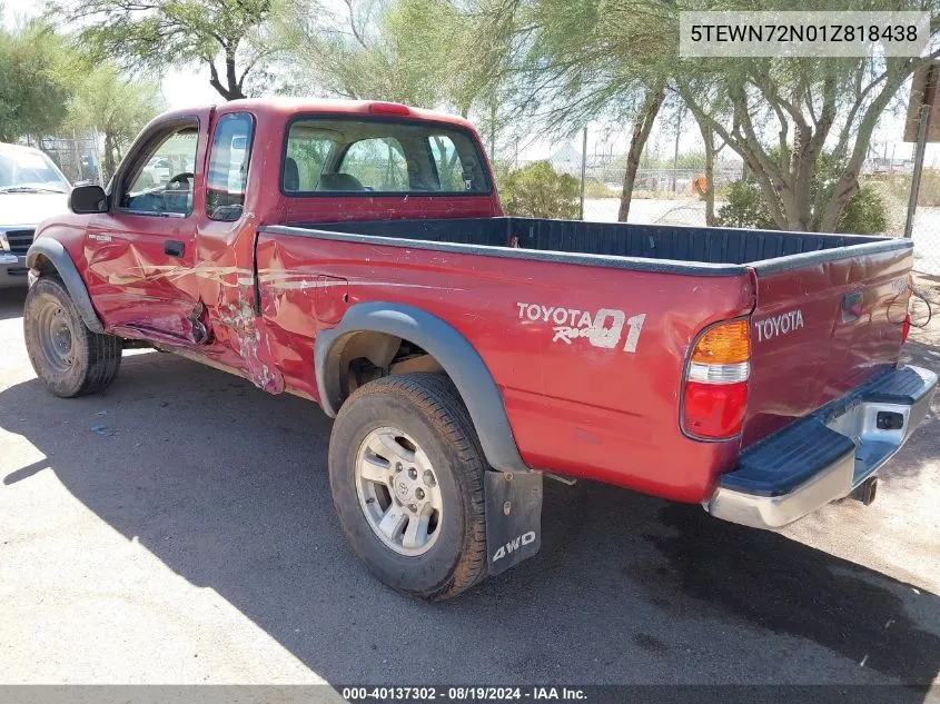 5TEWN72N01Z818438 2001 Toyota Tacoma Base V6