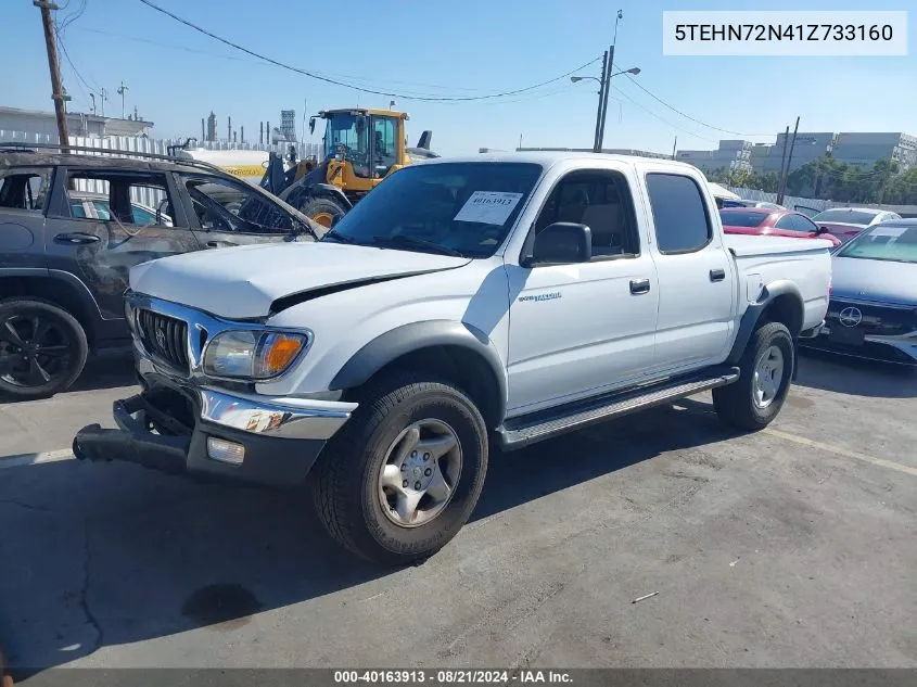 2001 Toyota Tacoma Double Cab VIN: 5TEHN72N41Z733160 Lot: 40163913