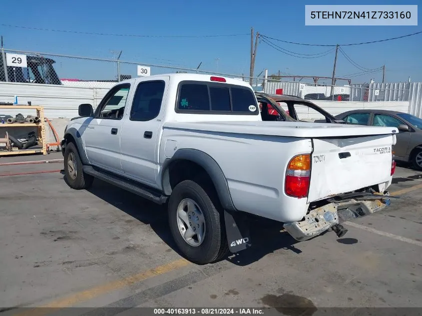 2001 Toyota Tacoma Double Cab VIN: 5TEHN72N41Z733160 Lot: 40163913