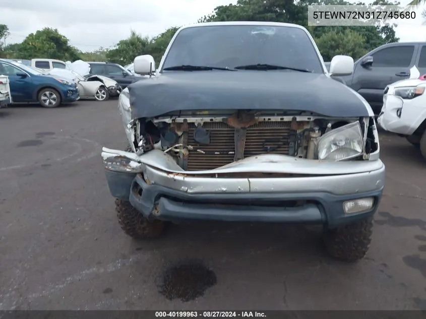 2001 Toyota Tacoma Base V6 VIN: 5TEWN72N31Z745680 Lot: 40199963