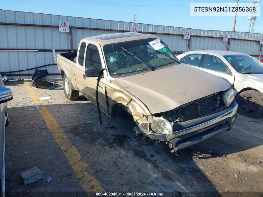 2001 Toyota Tacoma Prerunner V6 VIN: 5TESN92N51Z856368 Lot: 40204901