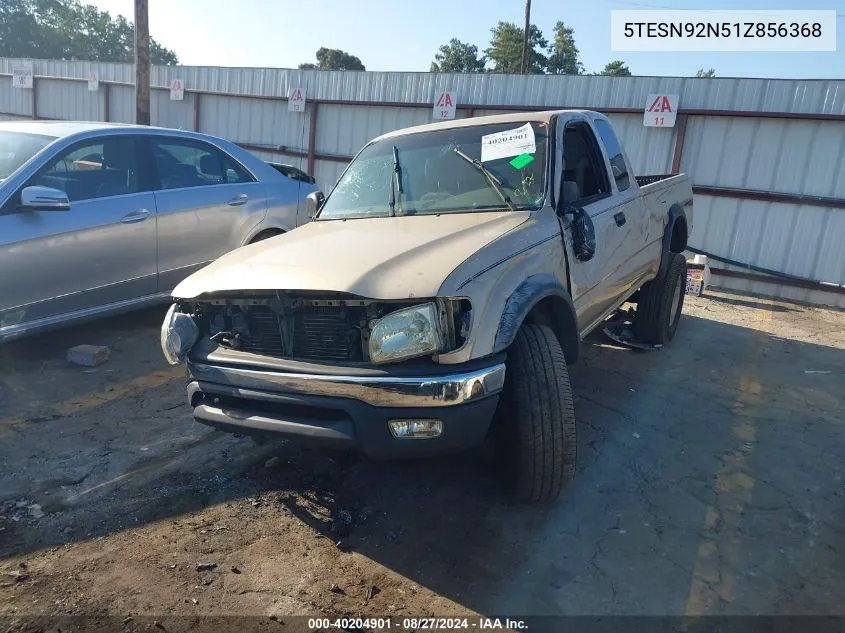 2001 Toyota Tacoma Prerunner V6 VIN: 5TESN92N51Z856368 Lot: 40204901