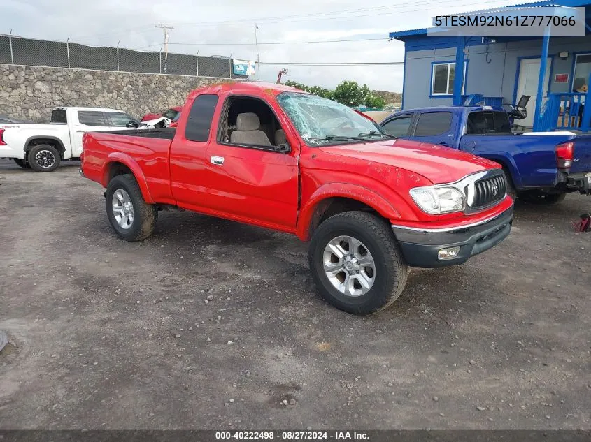 2001 Toyota Tacoma Prerunner VIN: 5TESM92N61Z777066 Lot: 40222498