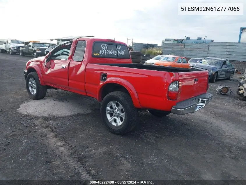 2001 Toyota Tacoma Prerunner VIN: 5TESM92N61Z777066 Lot: 40222498