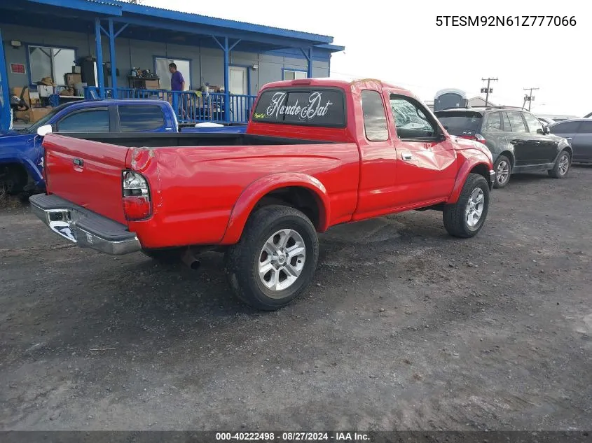 2001 Toyota Tacoma Prerunner VIN: 5TESM92N61Z777066 Lot: 40222498