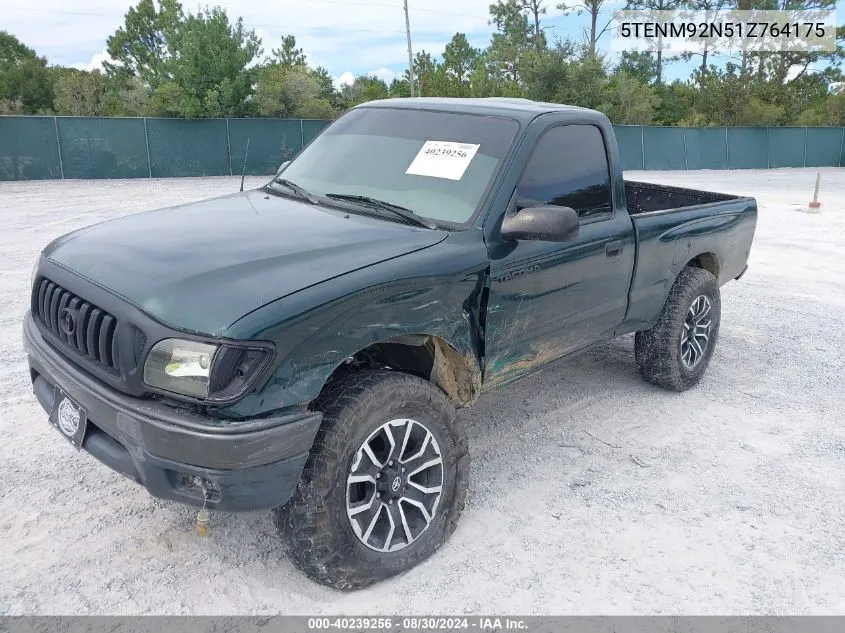 2001 Toyota Tacoma Prerunner VIN: 5TENM92N51Z764175 Lot: 40239256