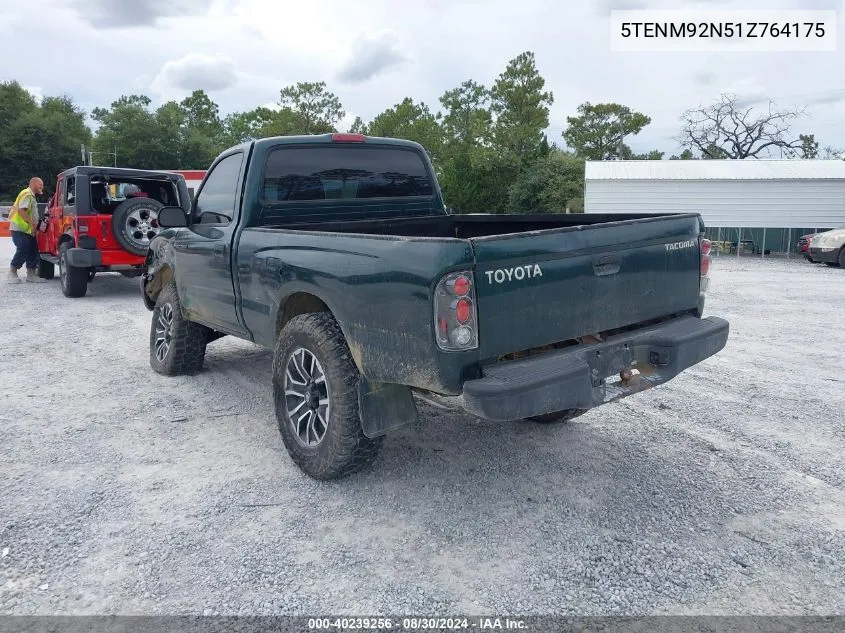 2001 Toyota Tacoma Prerunner VIN: 5TENM92N51Z764175 Lot: 40239256