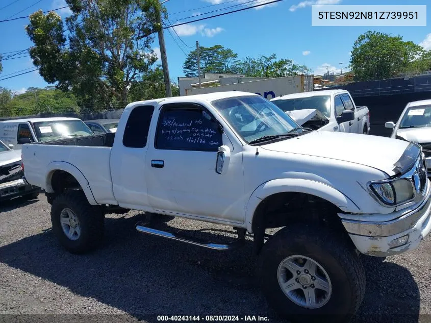 5TESN92N81Z739951 2001 Toyota Tacoma Prerunner V6