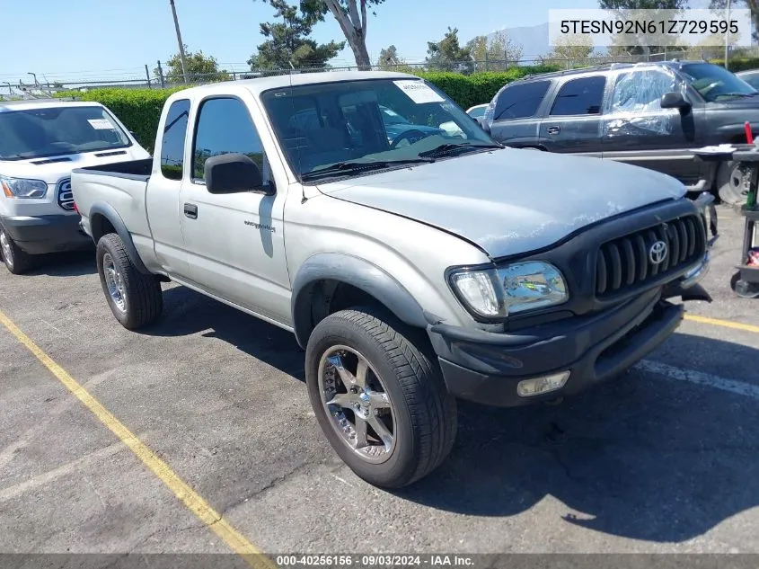 2001 Toyota Tacoma Prerunner V6 VIN: 5TESN92N61Z729595 Lot: 40256156