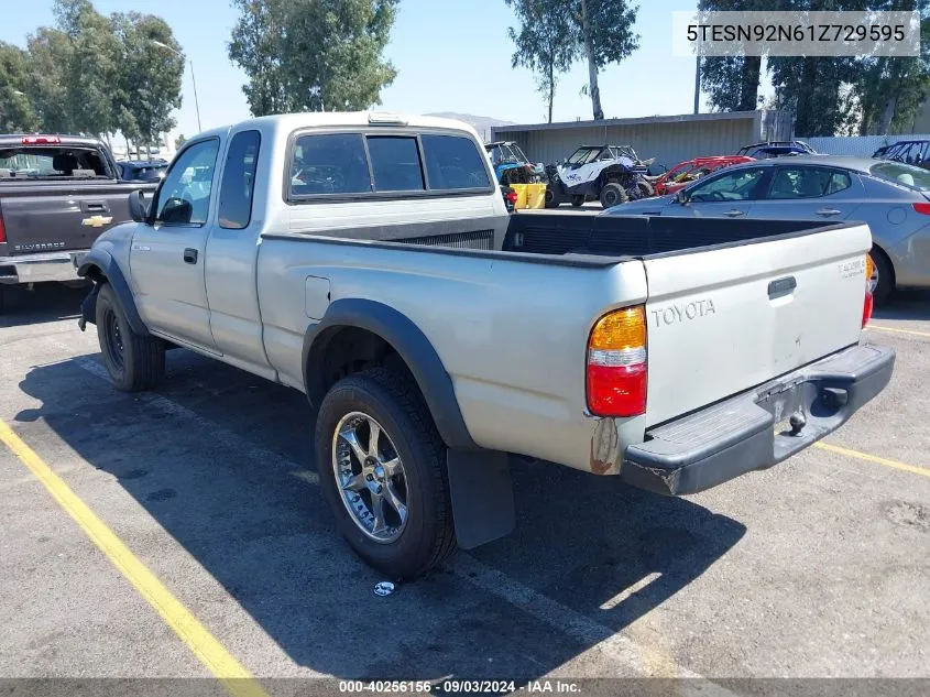 2001 Toyota Tacoma Prerunner V6 VIN: 5TESN92N61Z729595 Lot: 40256156