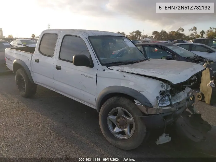 2001 Toyota Tacoma Base V6 VIN: 5TEHN72N51Z732132 Lot: 40311159