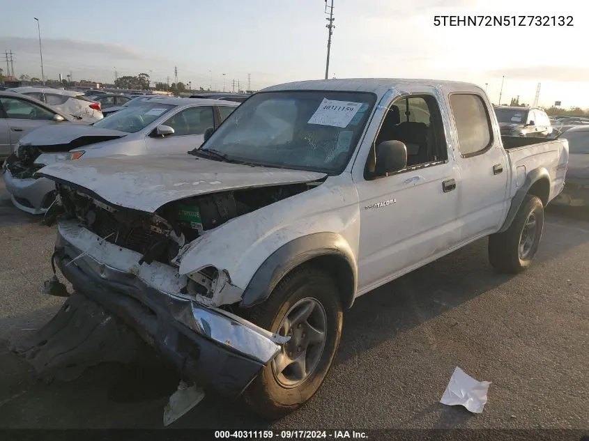 2001 Toyota Tacoma Base V6 VIN: 5TEHN72N51Z732132 Lot: 40311159