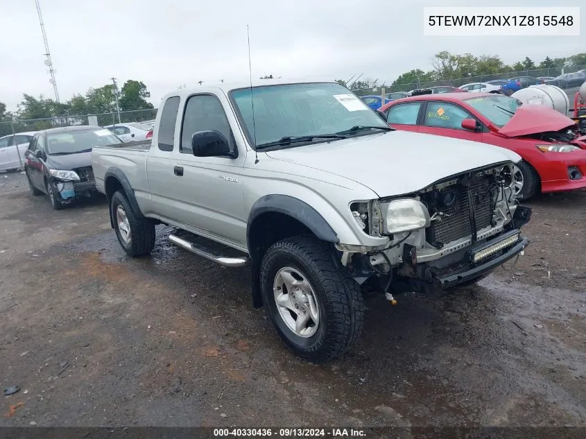 2001 Toyota Tacoma VIN: 5TEWM72NX1Z815548 Lot: 40330436