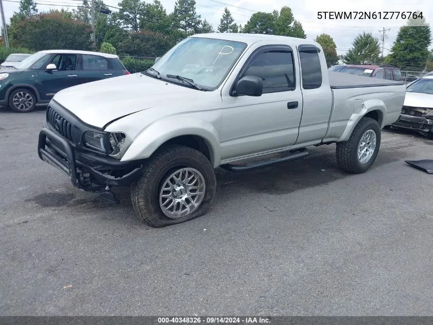 2001 Toyota Tacoma VIN: 5TEWM72N61Z776764 Lot: 40348326