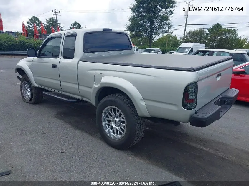 2001 Toyota Tacoma VIN: 5TEWM72N61Z776764 Lot: 40348326