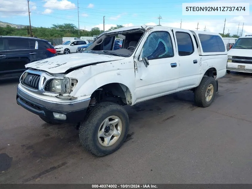 2001 Toyota Tacoma Prerunner V6 VIN: 5TEGN92N41Z737474 Lot: 40374002