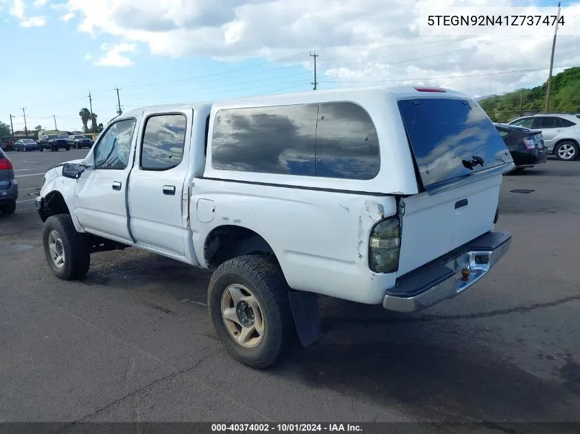 2001 Toyota Tacoma Prerunner V6 VIN: 5TEGN92N41Z737474 Lot: 40374002