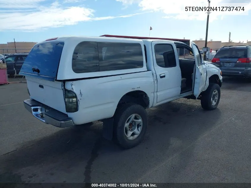 2001 Toyota Tacoma Prerunner V6 VIN: 5TEGN92N41Z737474 Lot: 40374002