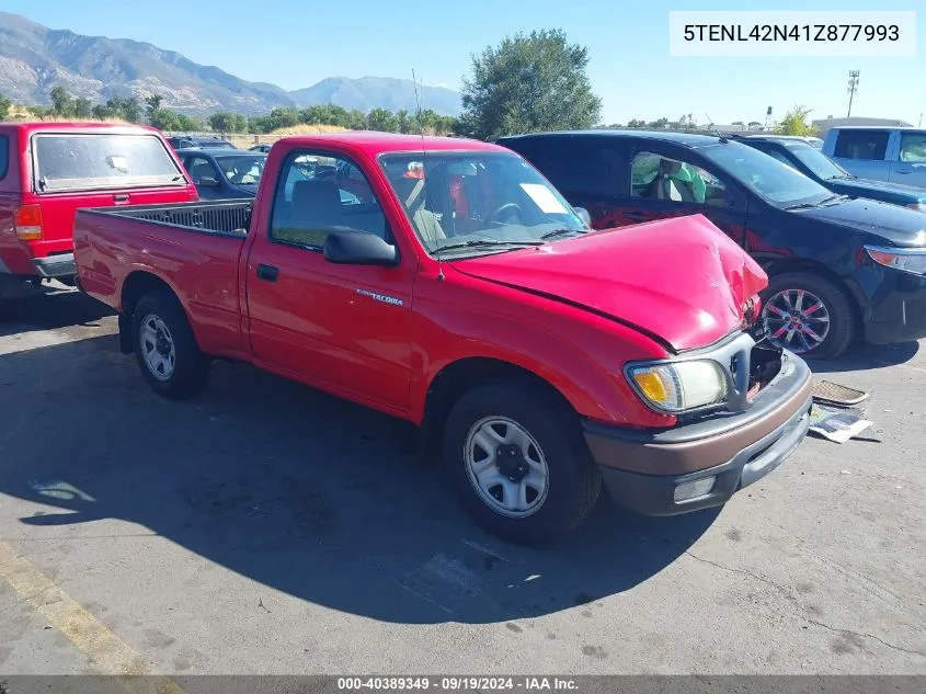 2001 Toyota Tacoma VIN: 5TENL42N41Z877993 Lot: 40389349