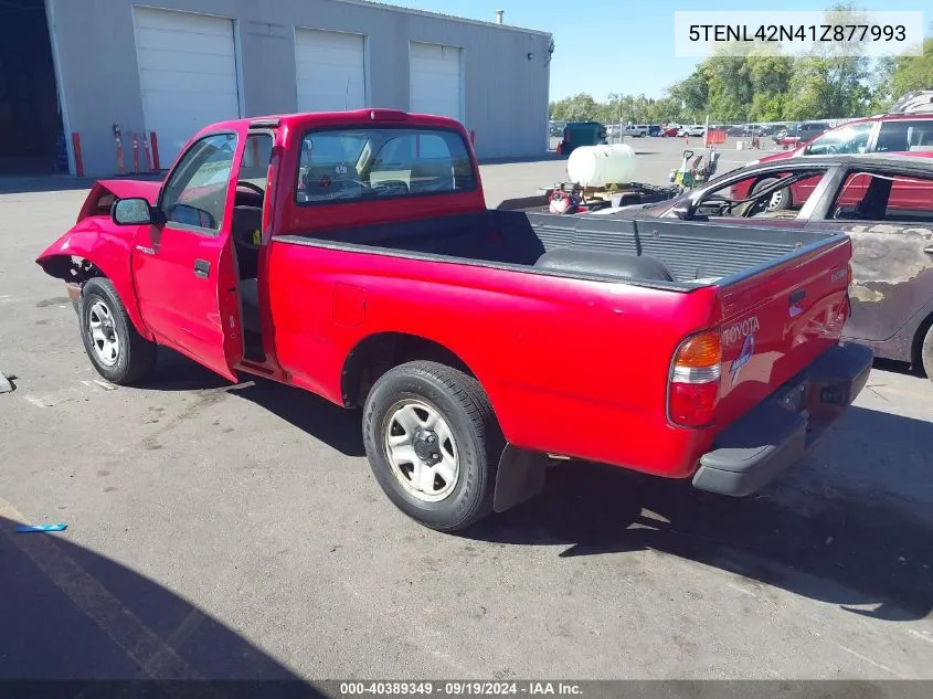 2001 Toyota Tacoma VIN: 5TENL42N41Z877993 Lot: 40389349