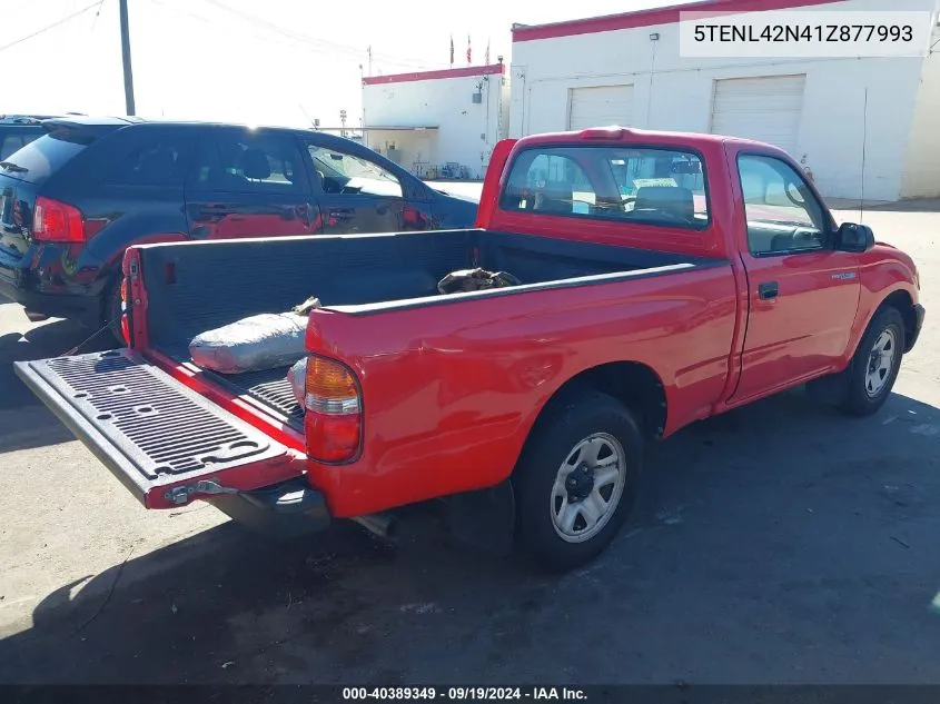 2001 Toyota Tacoma VIN: 5TENL42N41Z877993 Lot: 40389349