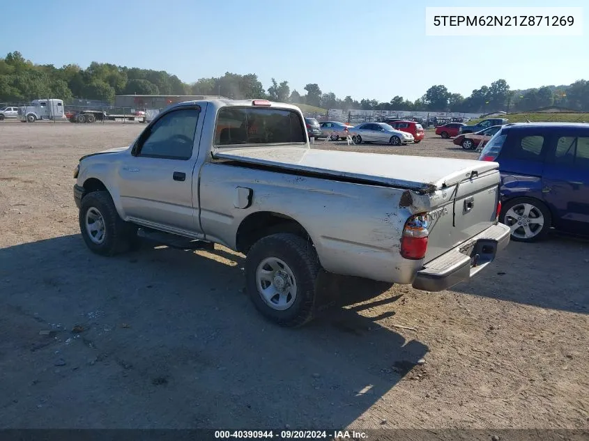 2001 Toyota Tacoma VIN: 5TEPM62N21Z871269 Lot: 40390944