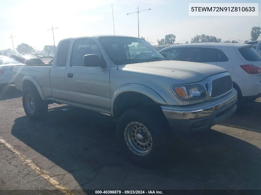 2001 Toyota Tacoma Xtracab VIN: 5TEWM72N91Z810633 Lot: 40396879