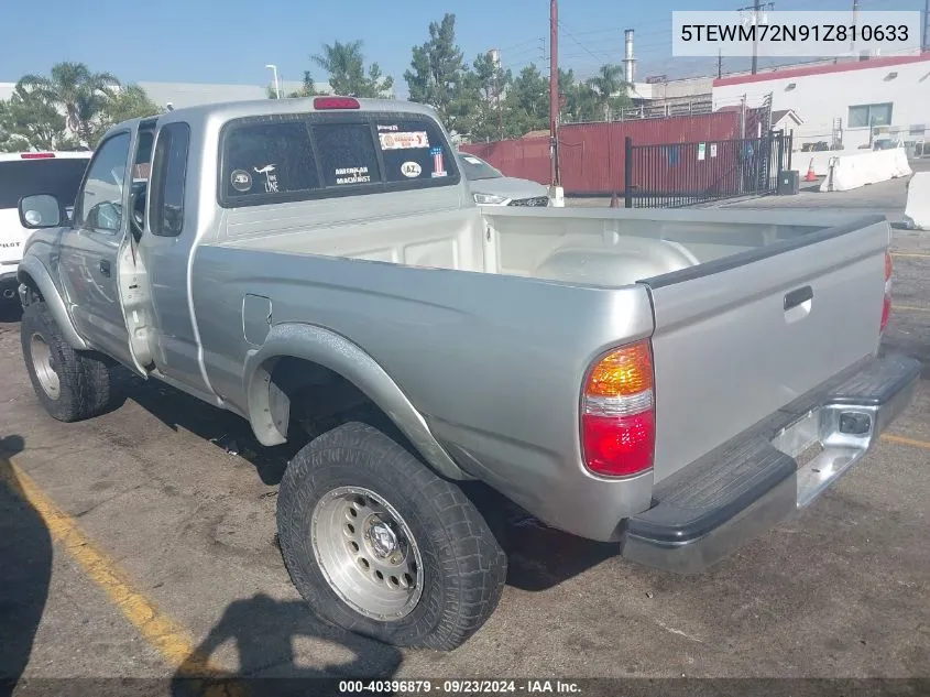 2001 Toyota Tacoma Xtracab VIN: 5TEWM72N91Z810633 Lot: 40396879