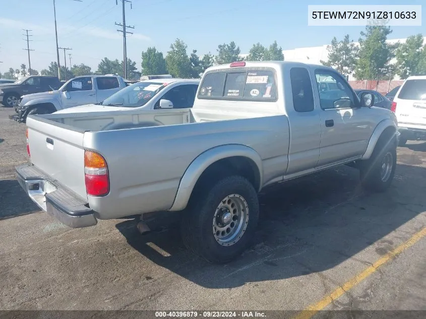 2001 Toyota Tacoma Xtracab VIN: 5TEWM72N91Z810633 Lot: 40396879