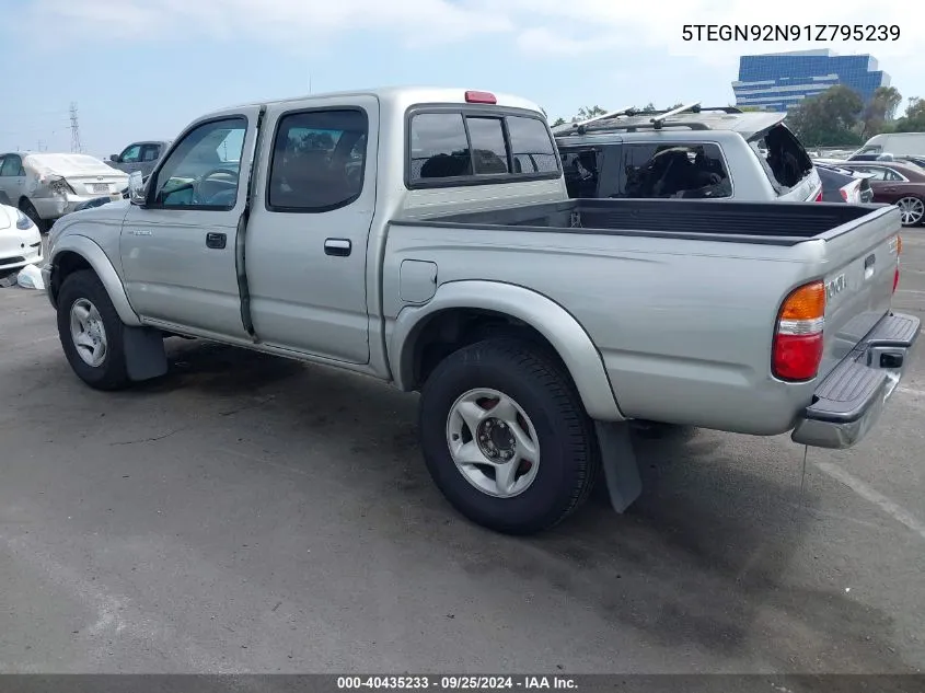 2001 Toyota Tacoma Prerunner V6 VIN: 5TEGN92N91Z795239 Lot: 40435233