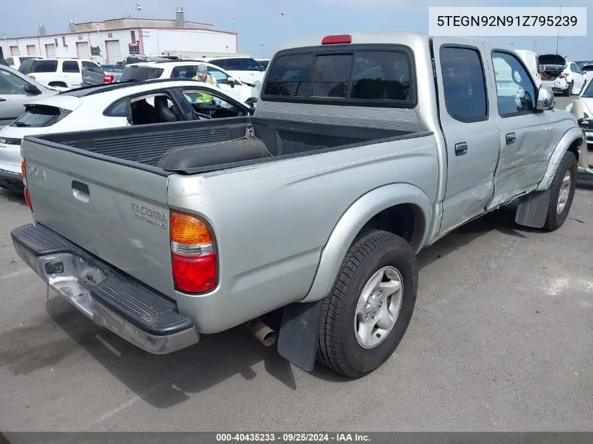 2001 Toyota Tacoma Prerunner V6 VIN: 5TEGN92N91Z795239 Lot: 40435233