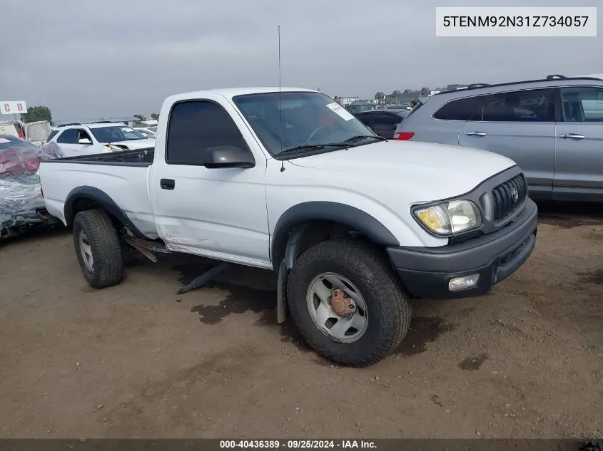 2001 Toyota Tacoma Prerunner VIN: 5TENM92N31Z734057 Lot: 40436389