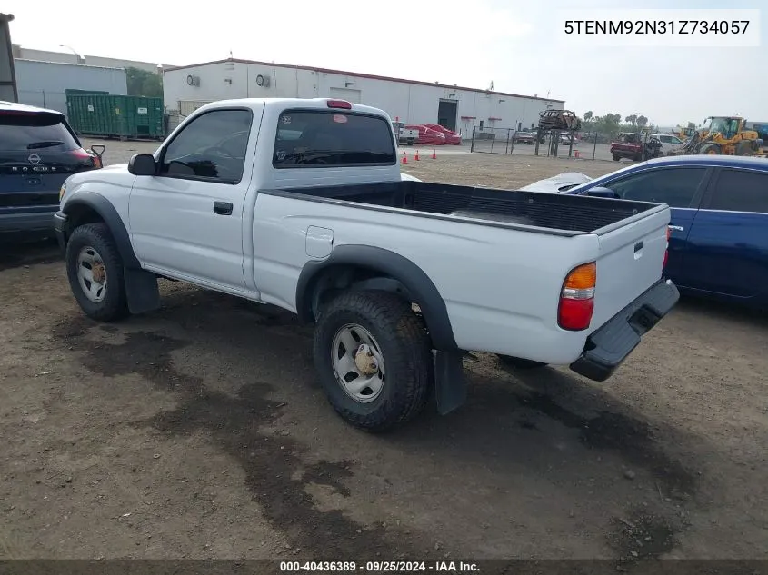 2001 Toyota Tacoma Prerunner VIN: 5TENM92N31Z734057 Lot: 40436389