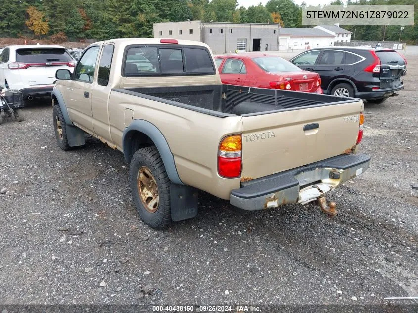 2001 Toyota Tacoma VIN: 5TEWM72N61Z879022 Lot: 40438150