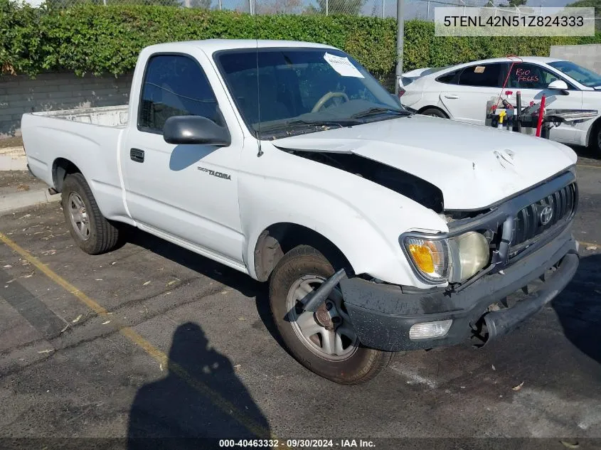 2001 Toyota Tacoma VIN: 5TENL42N51Z824333 Lot: 40463332