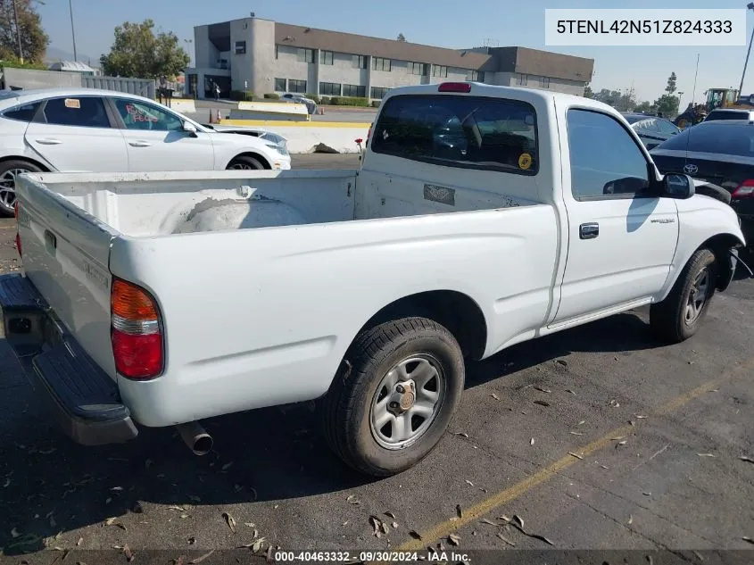 2001 Toyota Tacoma VIN: 5TENL42N51Z824333 Lot: 40463332